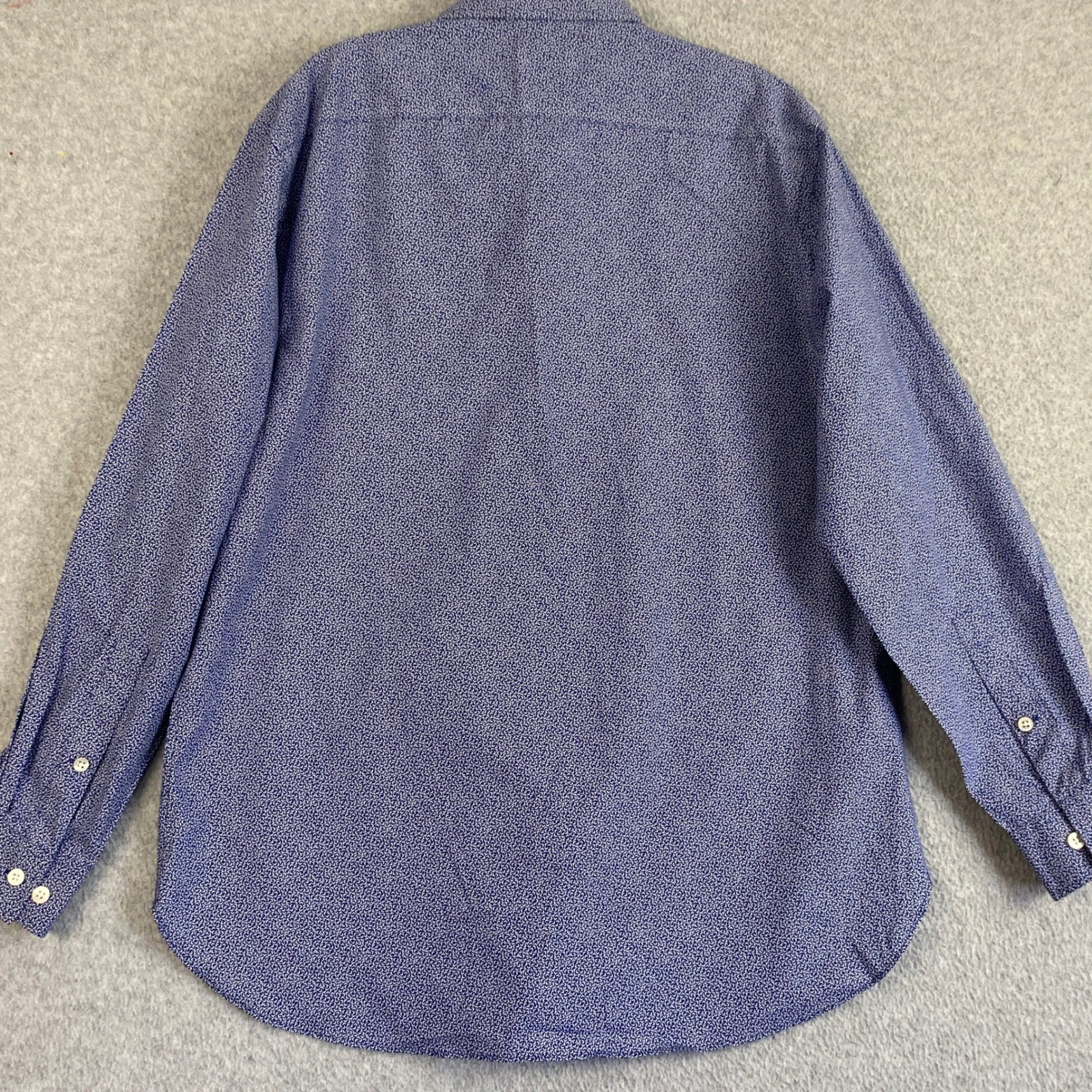 Michael Kors Shirt Mens 16.5 32/33 Blue Airsoft Stretch Slim Fit Geometric