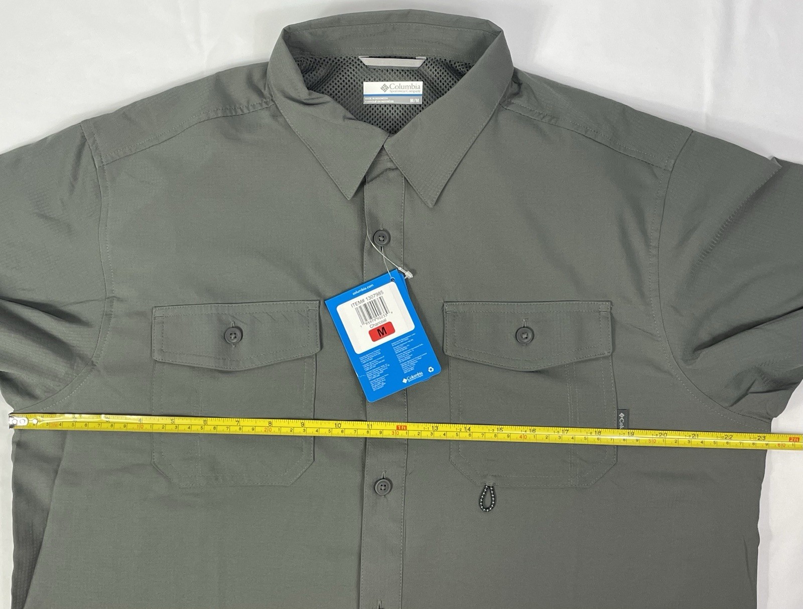 Columbia Omni-Shade Men’s MEDIUM Gray Vented Long Sleeve Shirt NWT