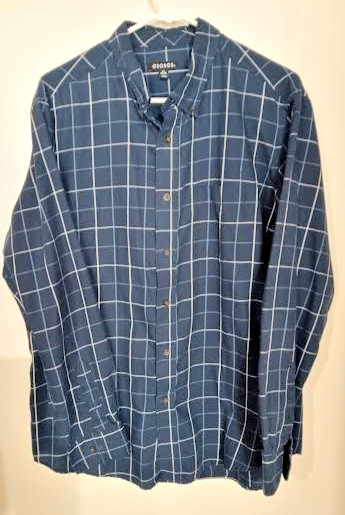 LOT OF 3 MEN’S MENS LONG SLEEVE SHIRTS by GEORGE Size L LARGE