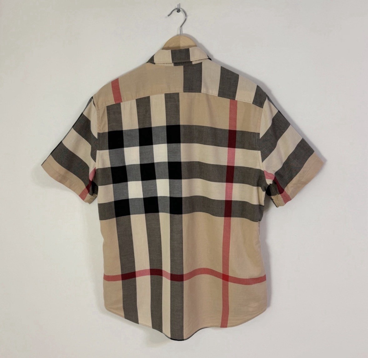 Burberry Brit Nova Check Plaid Button Up Shirt Short Sleeve Checkered Men’s Sz L