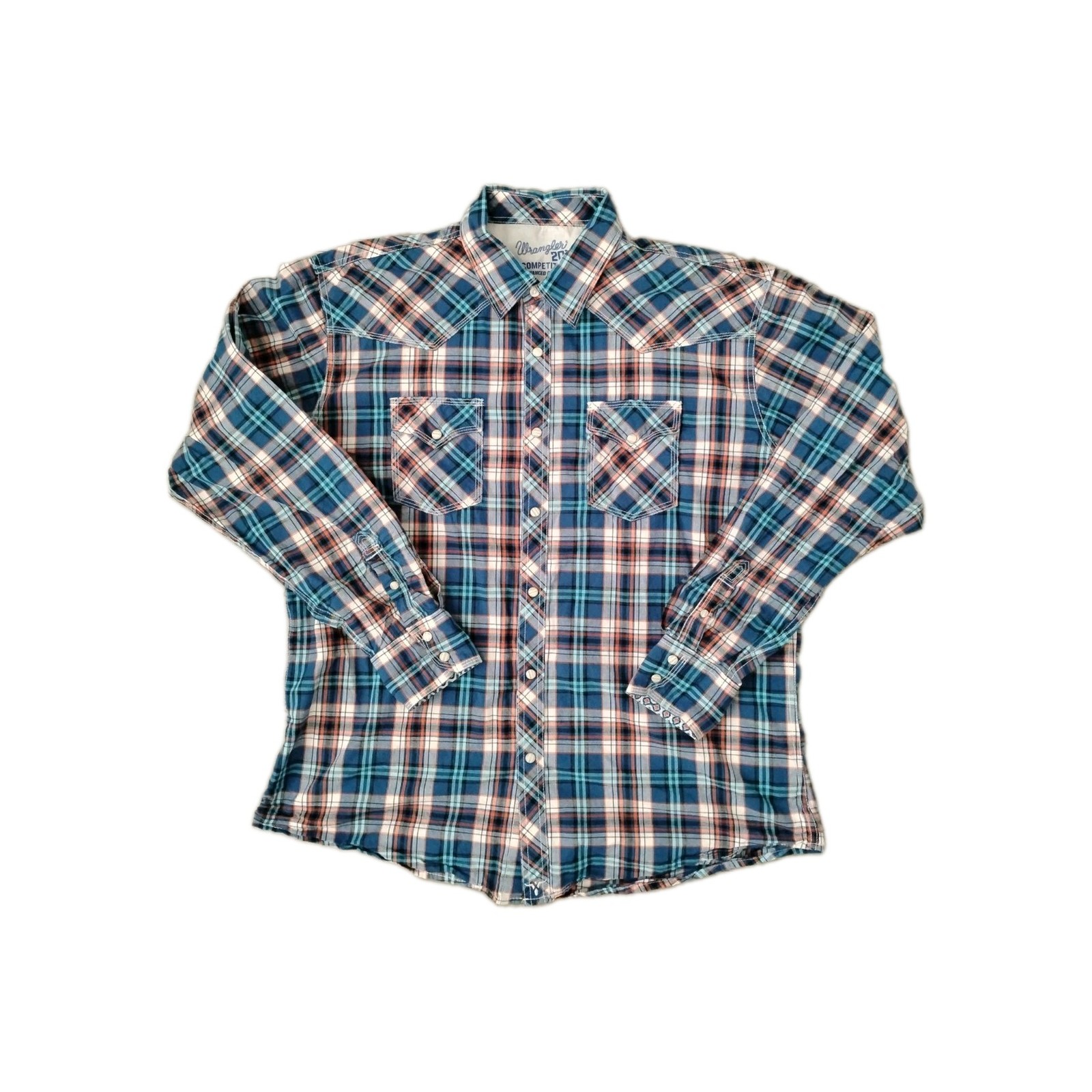 Wrangler 20X Competition Advanced Comfort Pearl Snap Western Shirt Men’s SZ XL