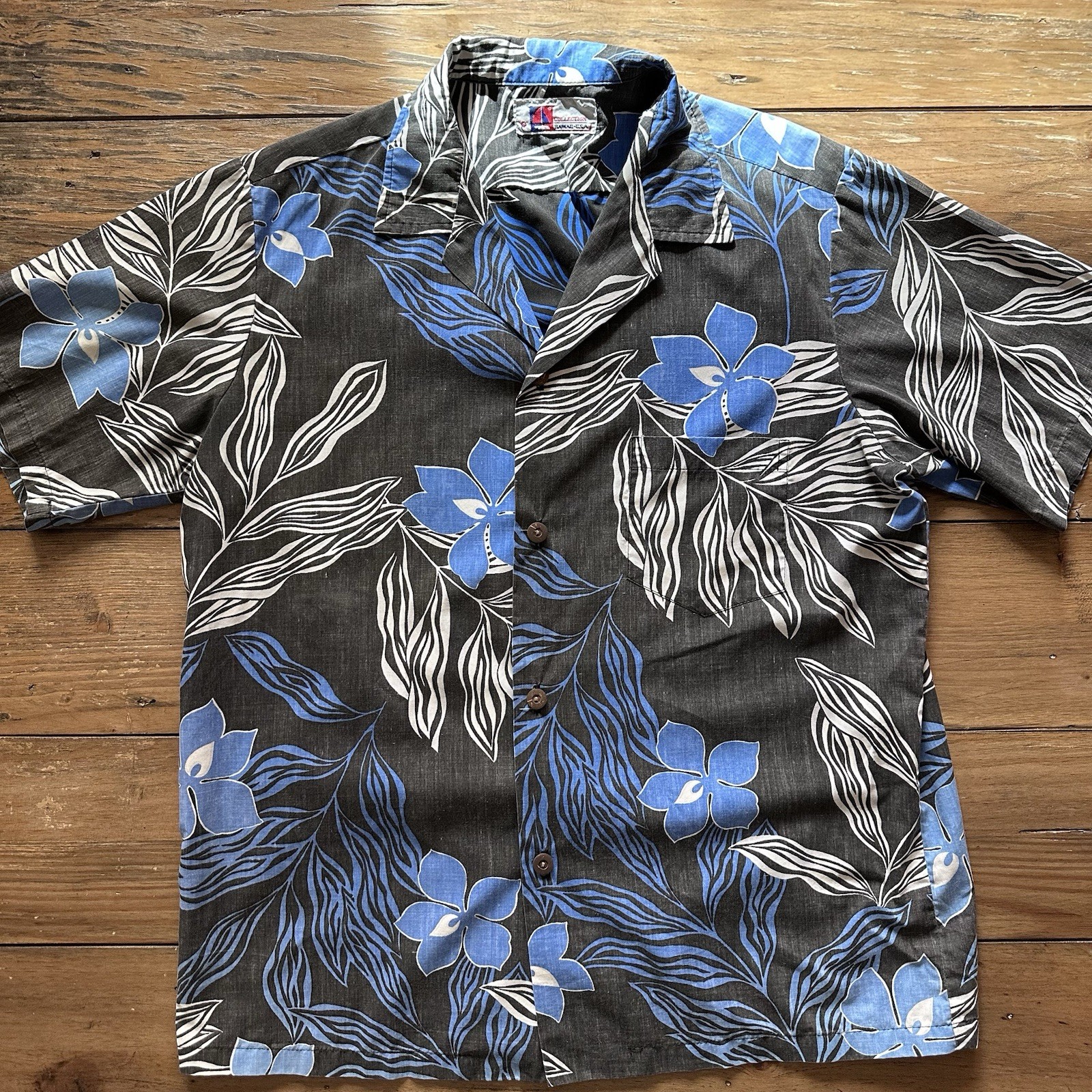Vintage Collection Hawaii USA Hawaiian Aloha Shirt Cotton Tiki Luau Summer Surf