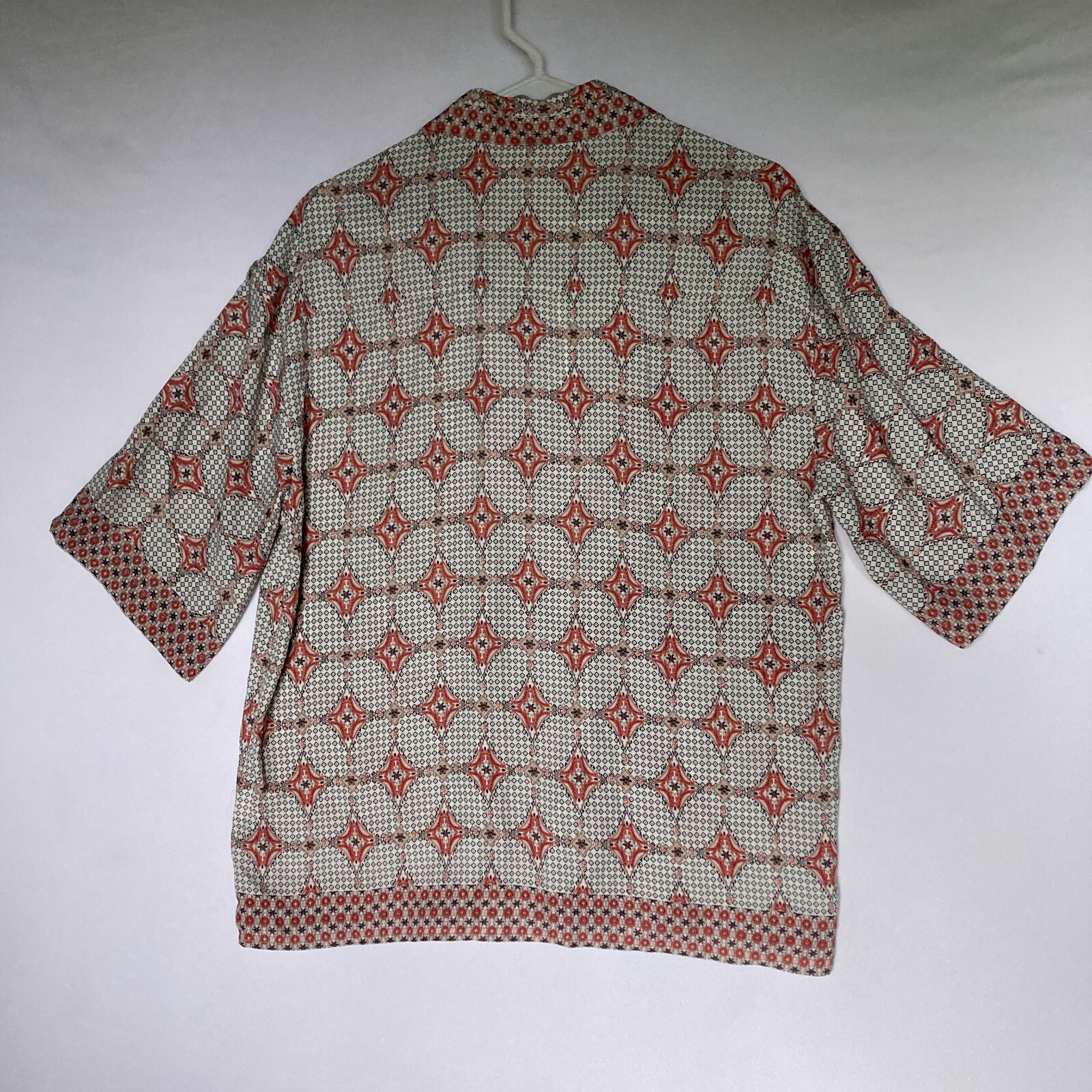 Max Studio Japanese Mod Rockabilly Bowling Button Retro Dad Shirt Mens S $98 NWT