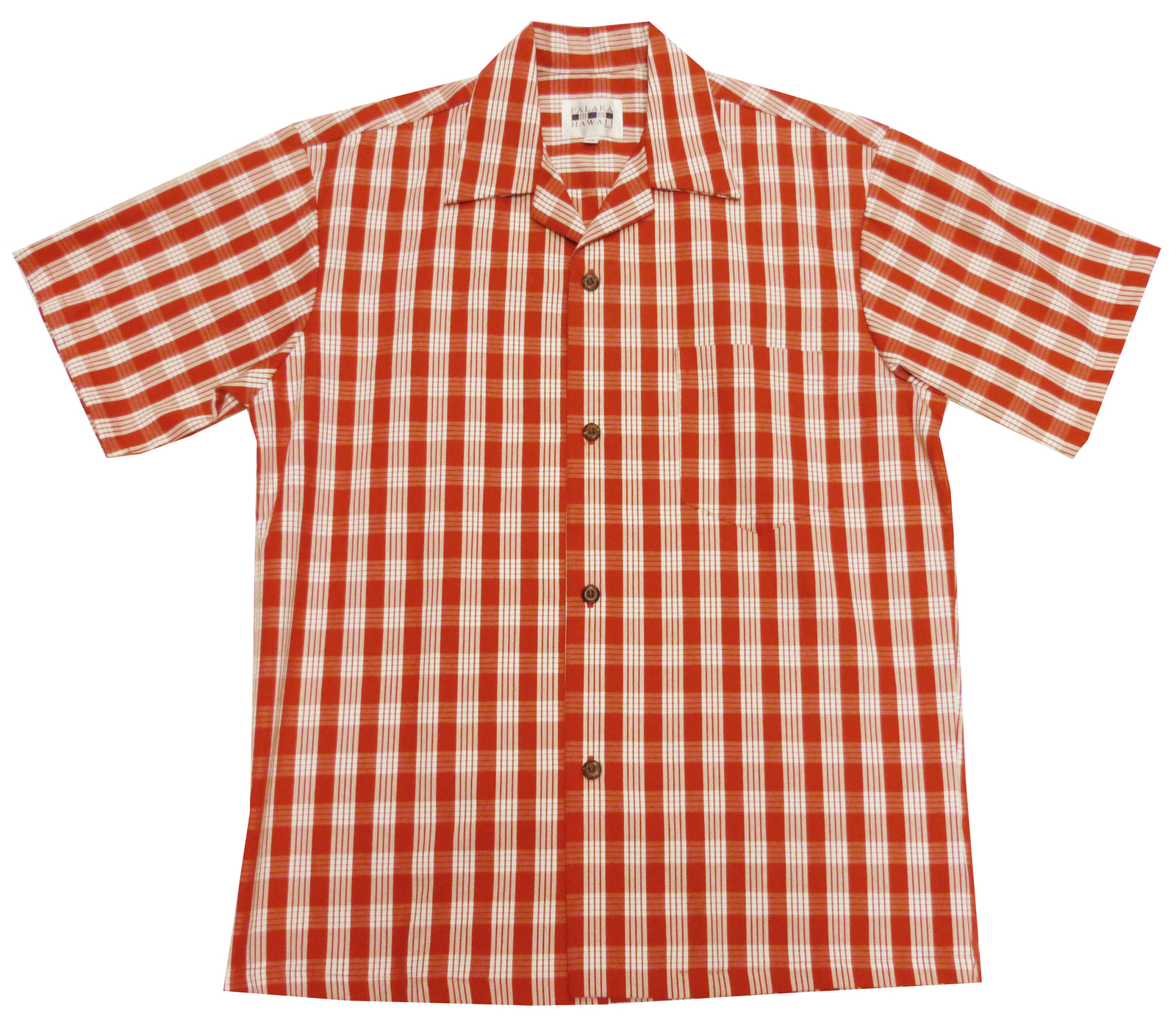 Men’s Classic Hawaiian Paniolo Palaka Plaid Shirt