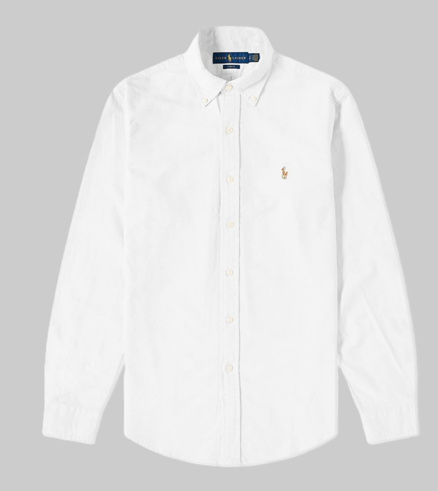 *NWT- POLO RALPH LAUREN Mens Classic Oxford Button Down Long Sleeve Shirt- WHITE