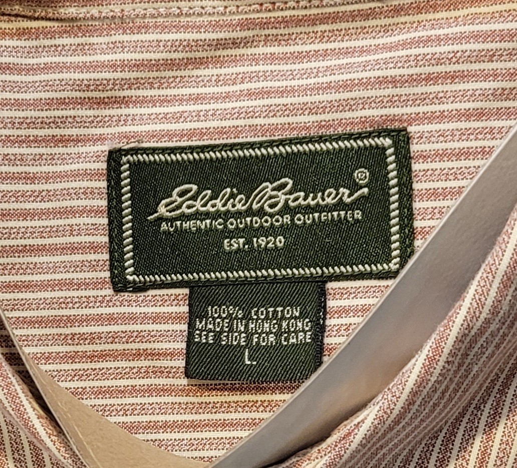 Eddie Bauer Men’s L Short Sleeve Cotton Shirt. New Without Tags or Package.