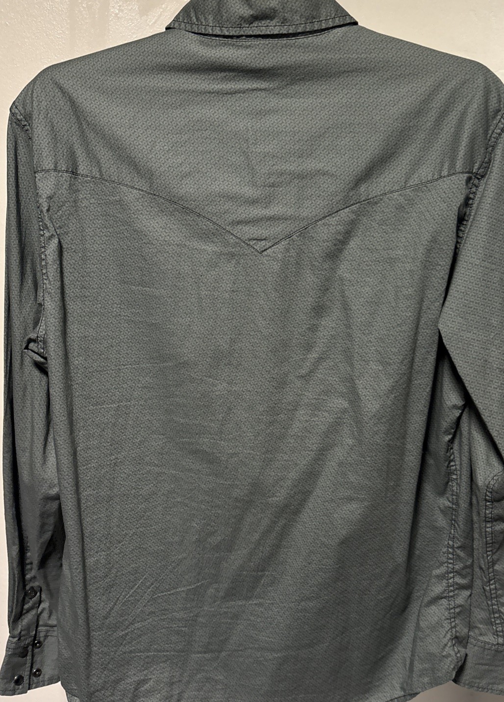Cinch LongSleeve Pearl Snap Western Shirt Men’s Medium Modern Fit Gray Geometric
