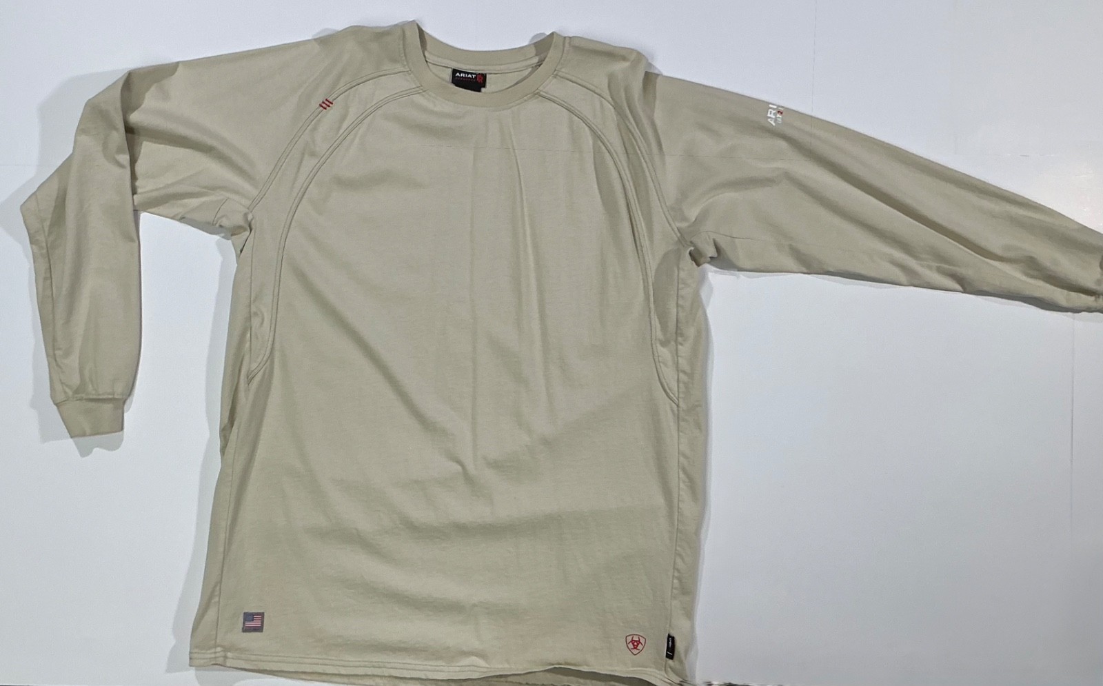Ariat Fire-Resistant cream colored Men’s Long Sleeve Shirt 2XL New Without Tags