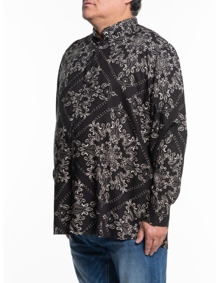 Plus Size Mens Maxfort Viscose Broom Shirt Fancy Long Sleeve