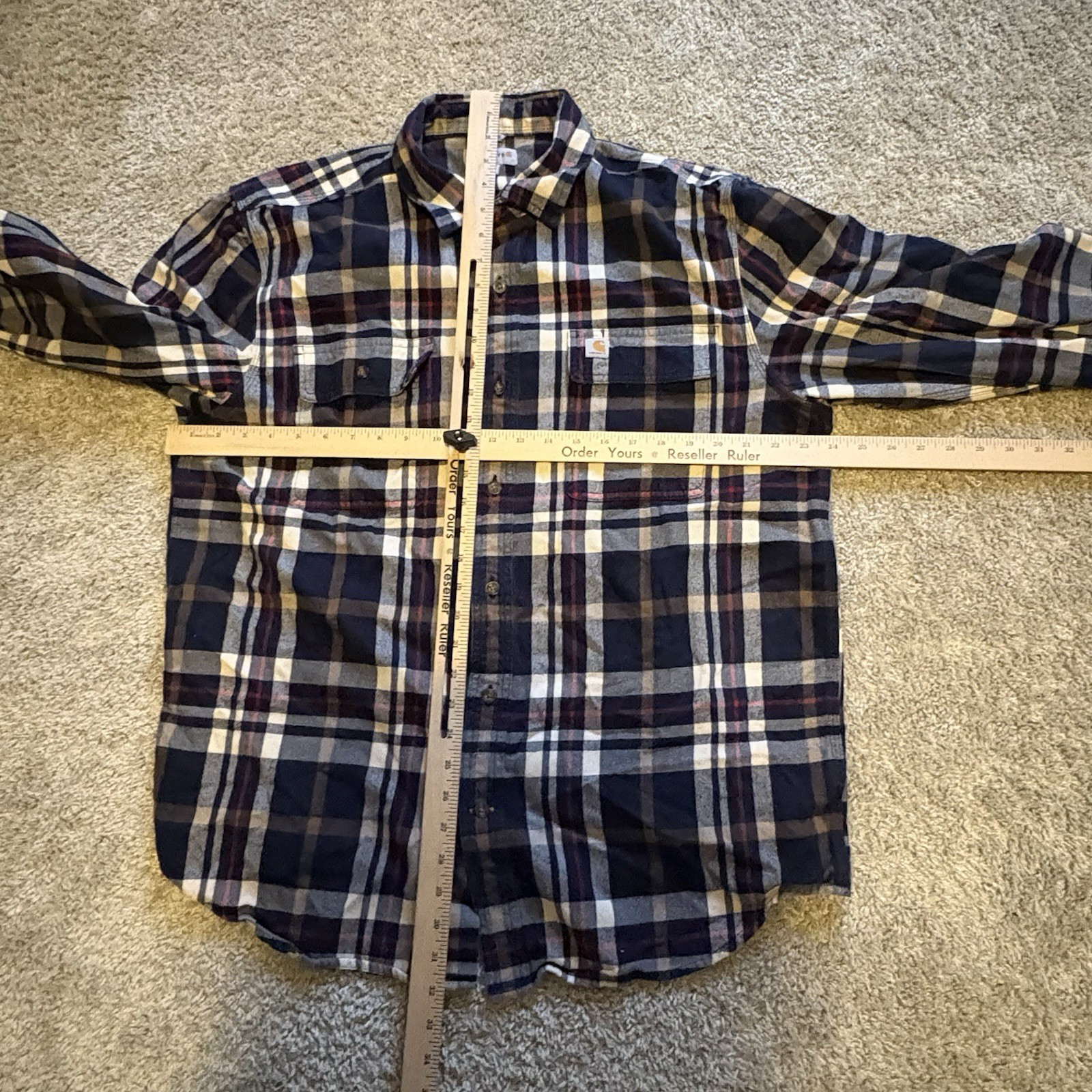 Carhartt Multi Color Flannel Shirt Men’s Large Traditional Fit Button Up