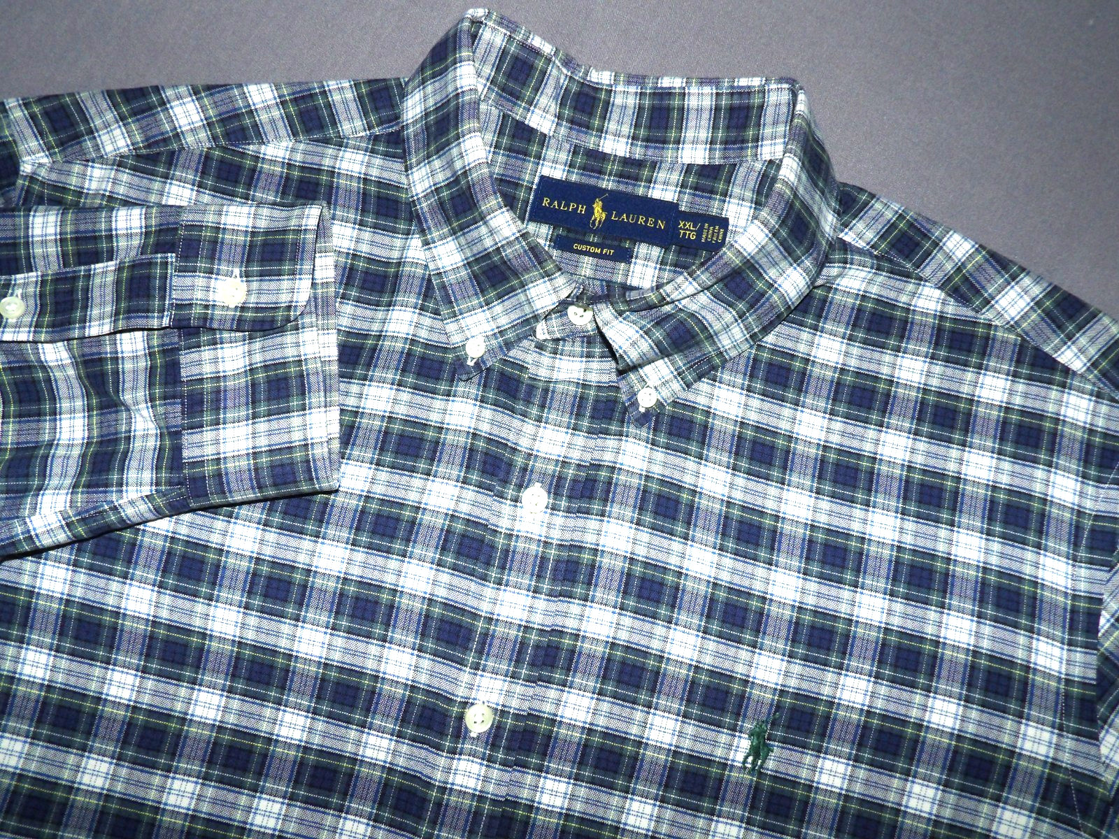 Polo Ralph Lauren Custom Slim Fit Long Sleeved Plaid Button Up Shirt Men’s XXL