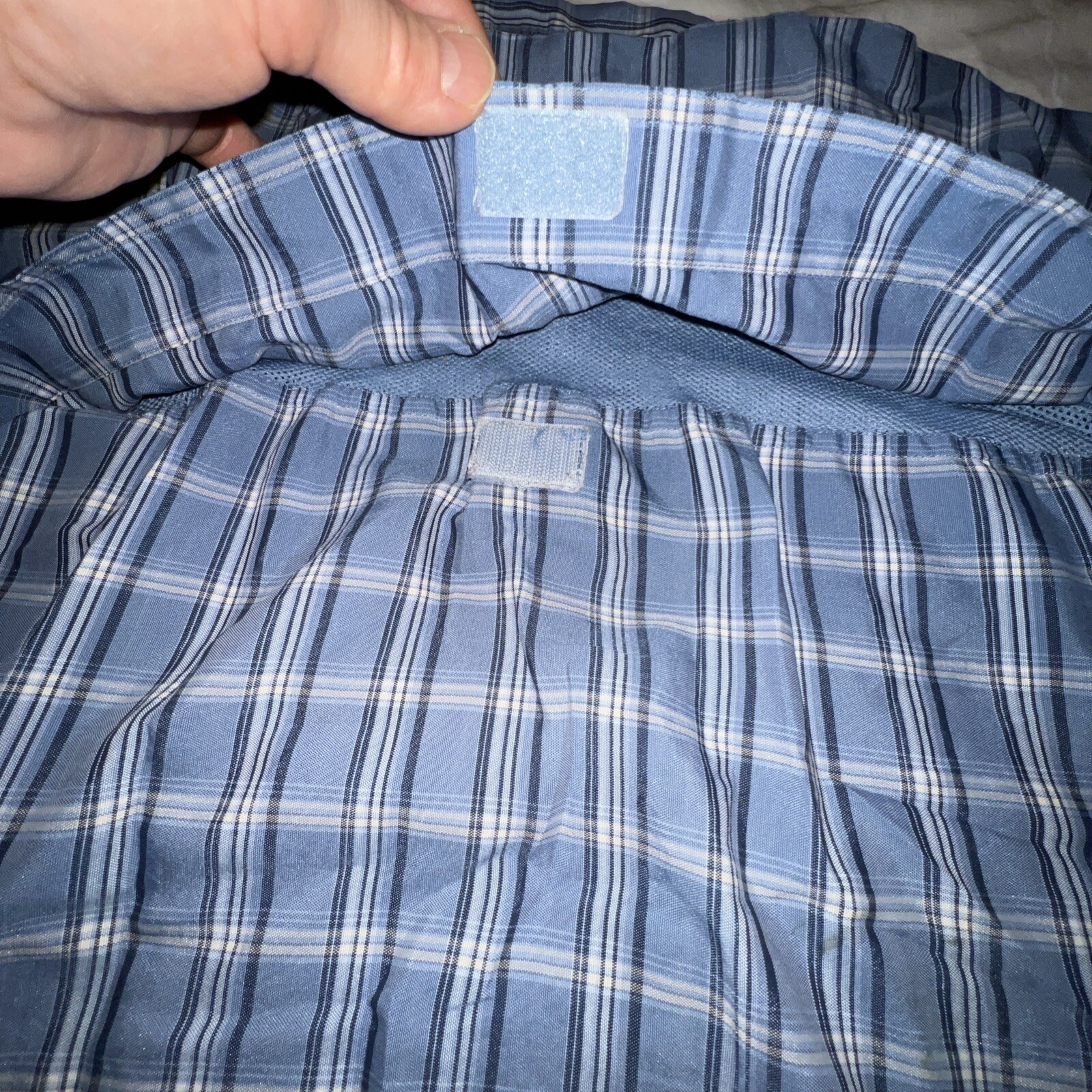 Field & Stream Shirt Men’s Large Vented back Blue Plaid Fishing Short Sleeve