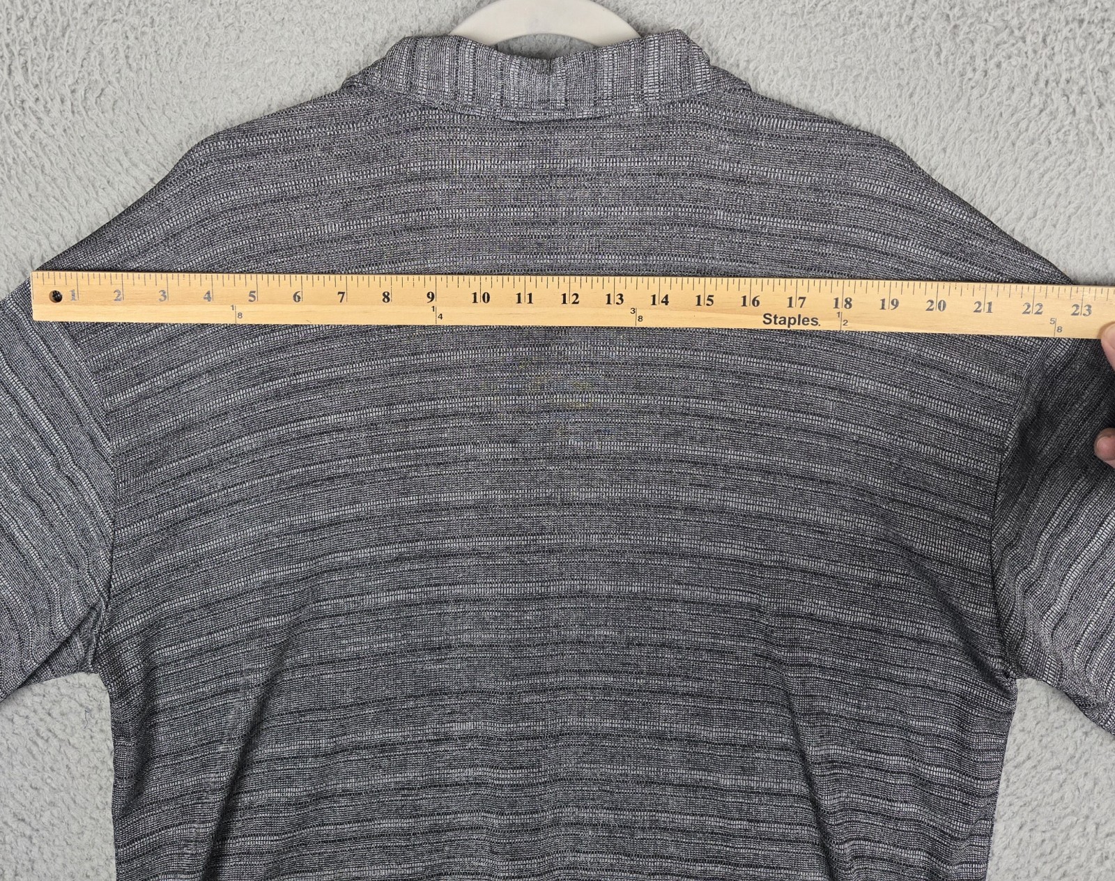 Positano USA Vintage 90s Clubbing Shirt Gray Melange Knit Men’s L Nylon Blend