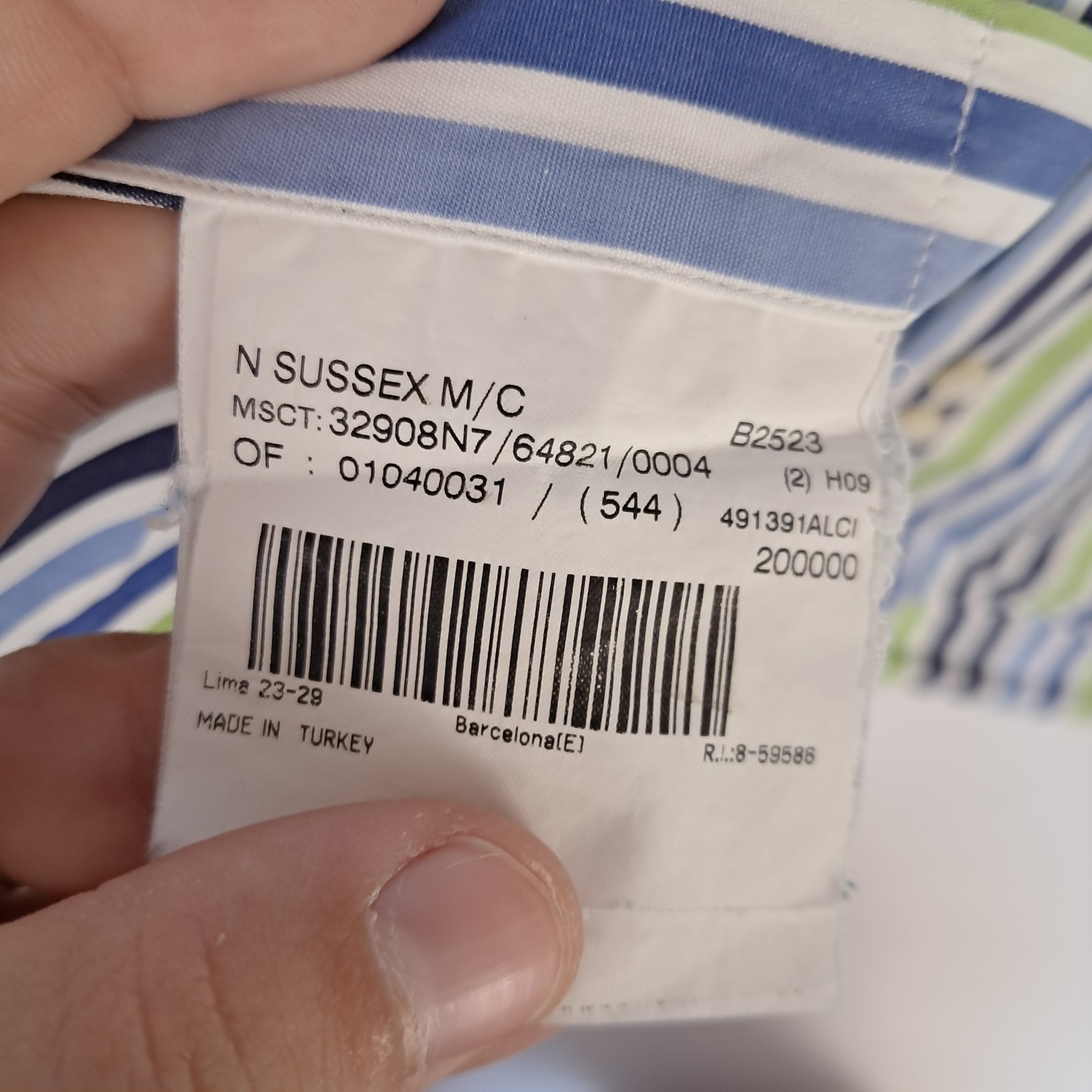Burberry Mens Multicolor Shirt Size L