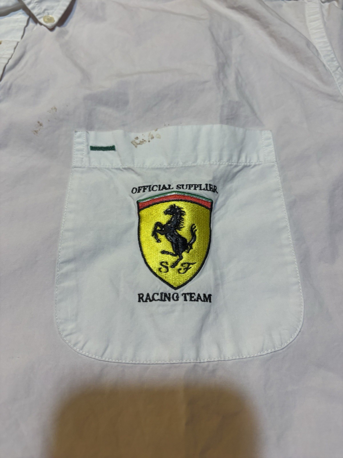 Vintage 2001 Tommy Hilfiger Ferrari Team Racing Put Crew Button Down Shirt