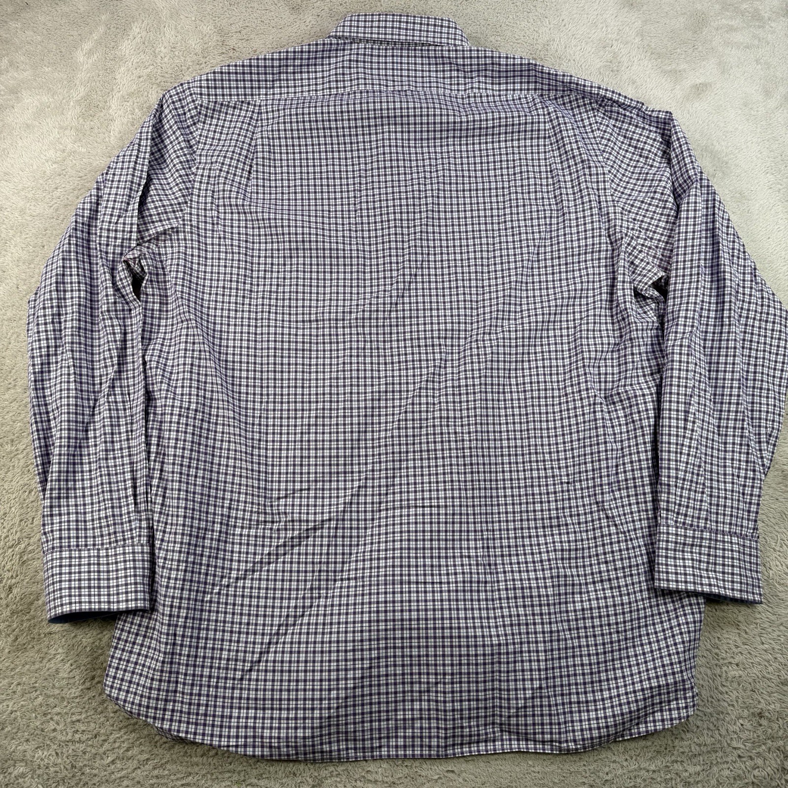 Polo Ralph Lauren Shirt Mens XL Purple Check Cotton Stretch Button Down Pony