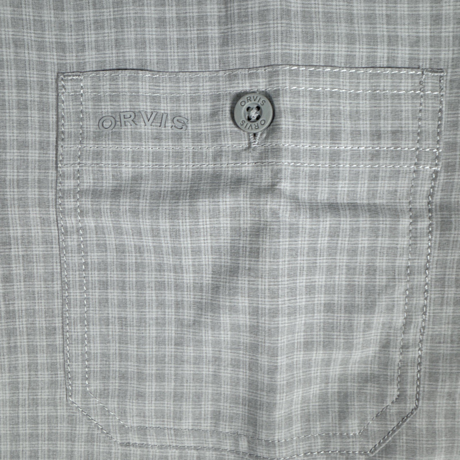 Orvis Men’s Grey Size XXL Short Sleeve Woven Tech Shirt