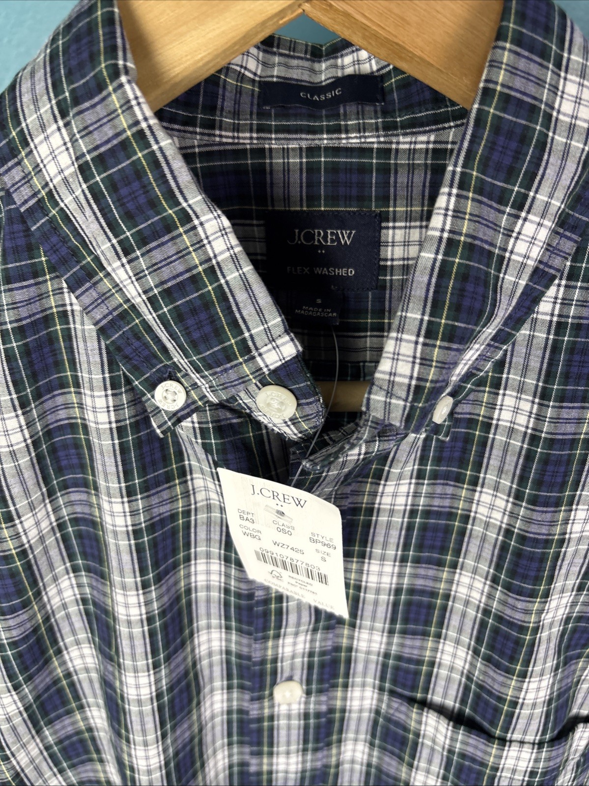 Mixed Lot of 3 J Crew Shirt Men Small Plaid Button Up Long Sleeve Cotton $270