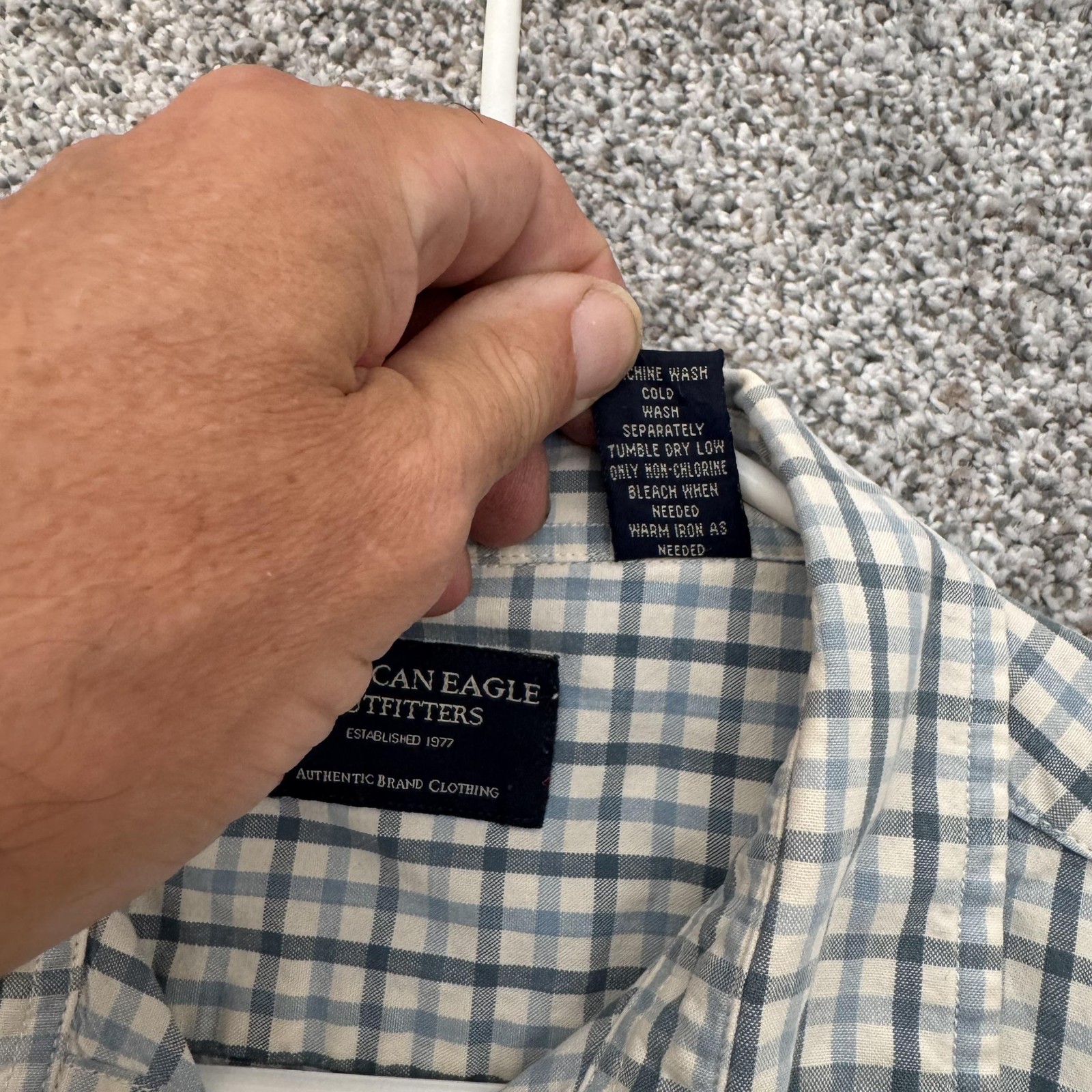 American Eagle Vintage Y2K Plaid Button Shirt L Preppy Streetwear Skater Grunge