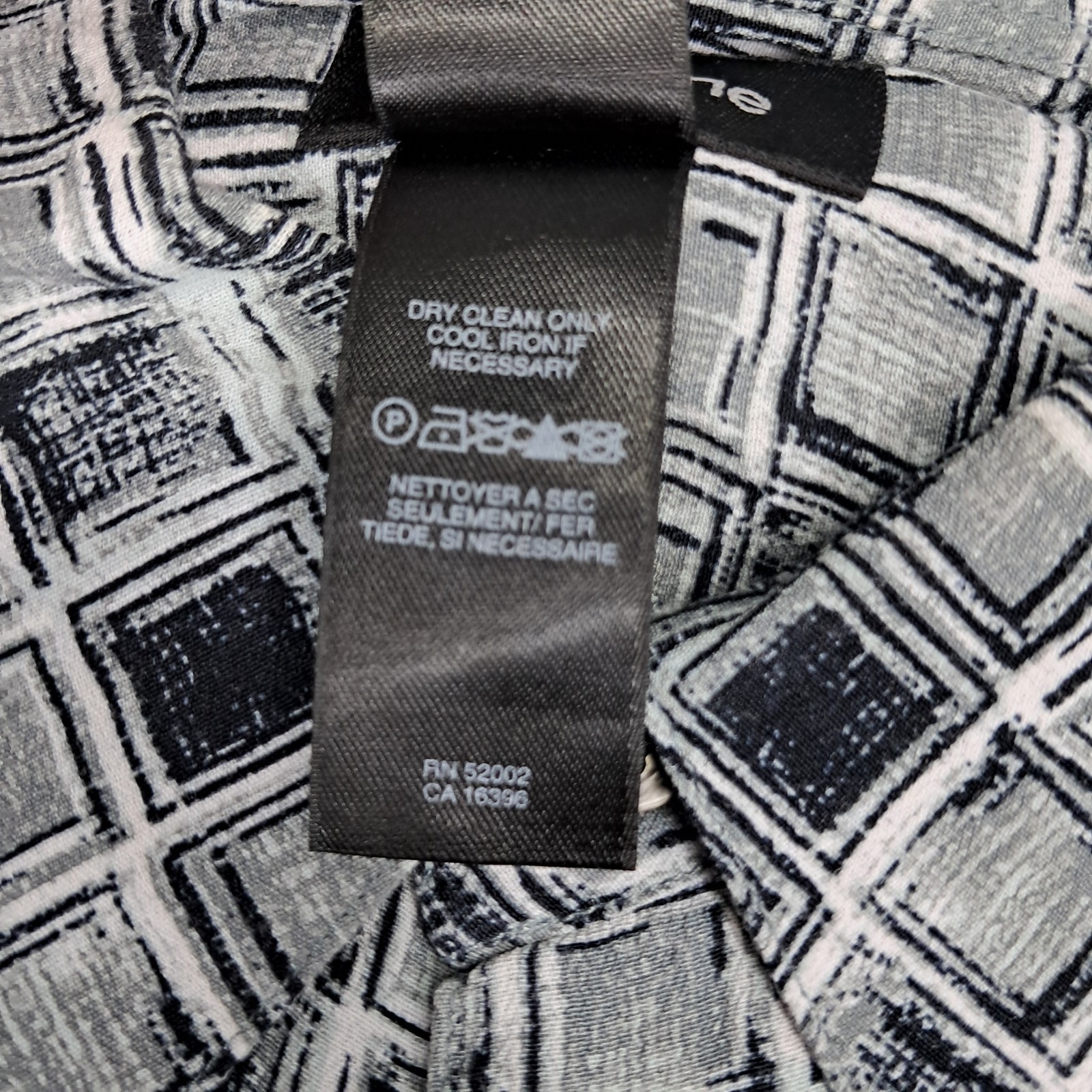 Claiborne Men’s Button Up Shirt Gray X-Large