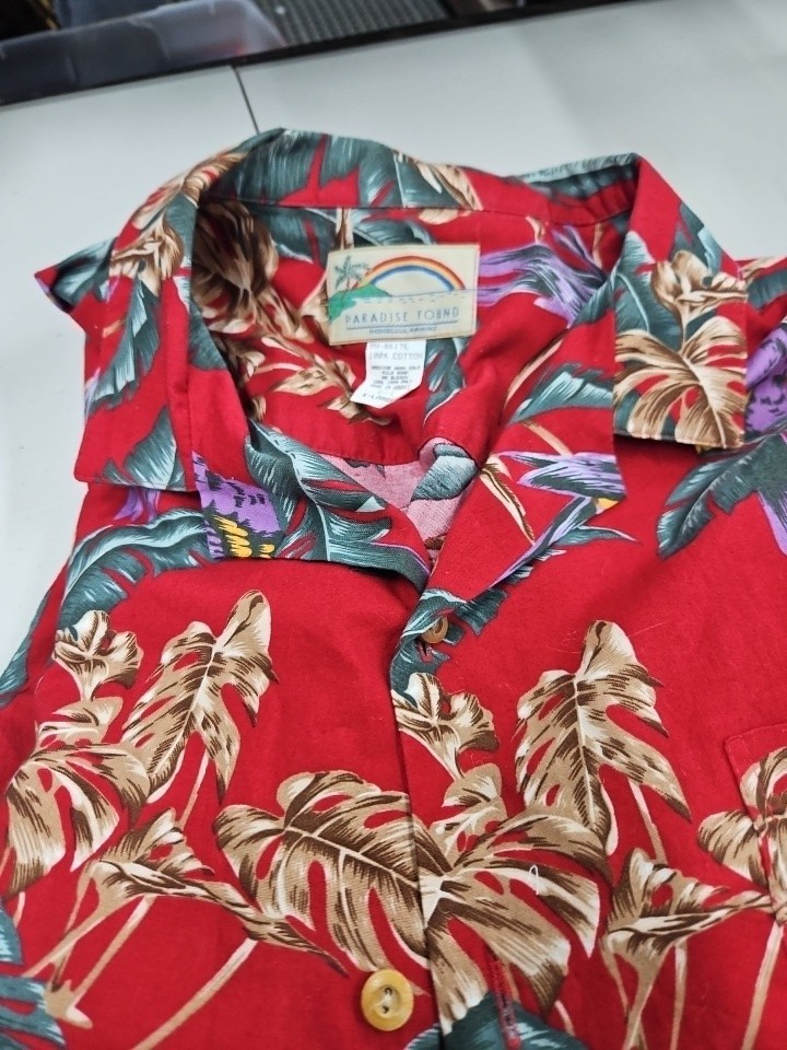 Paradise Lost Mens Shirt XL Red Made in Hawaii Magnum PI Vintage