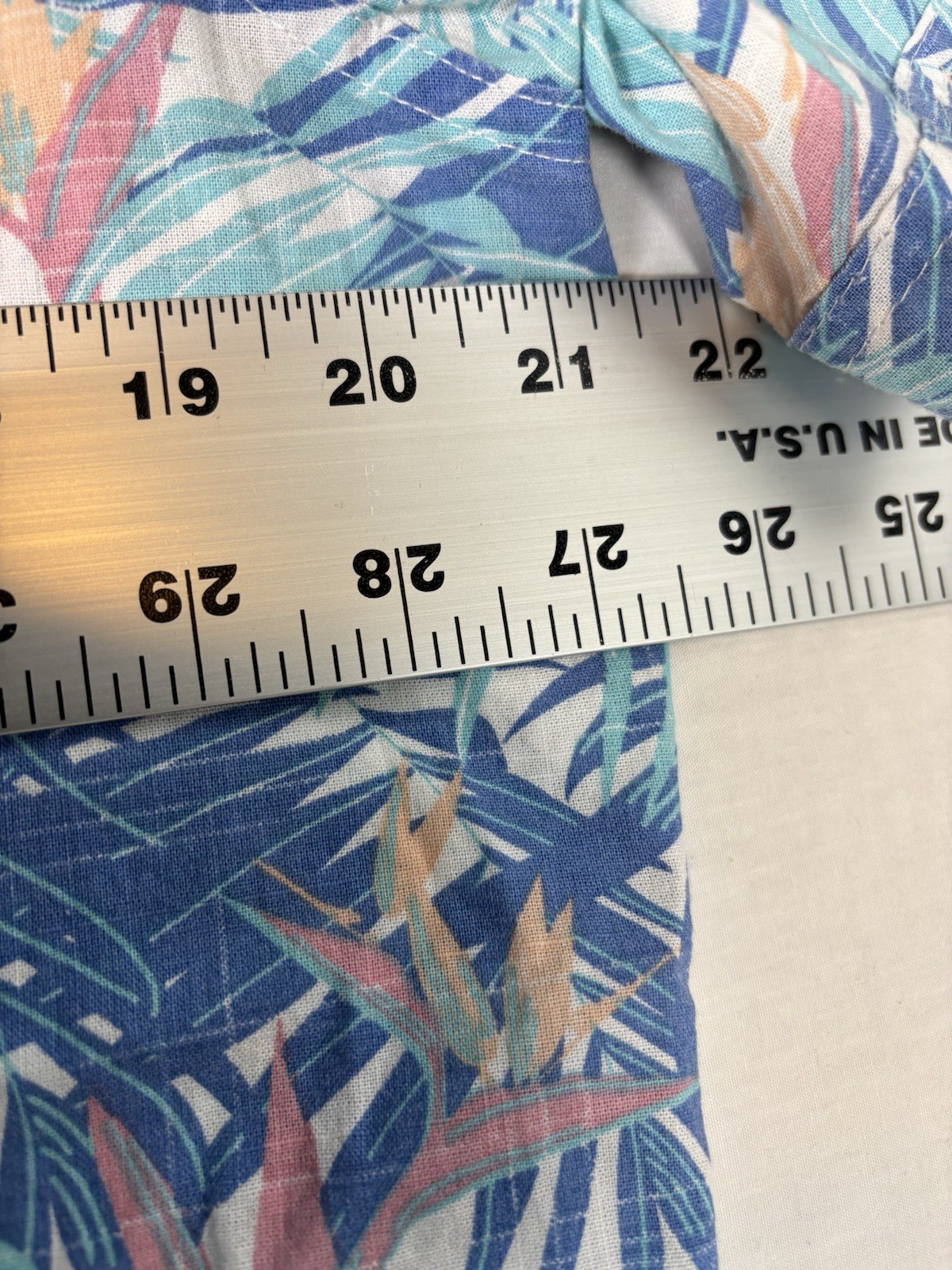 IZOD Saltwater Tropical Floral Bird of Paradise Casual Button Shirt Men M