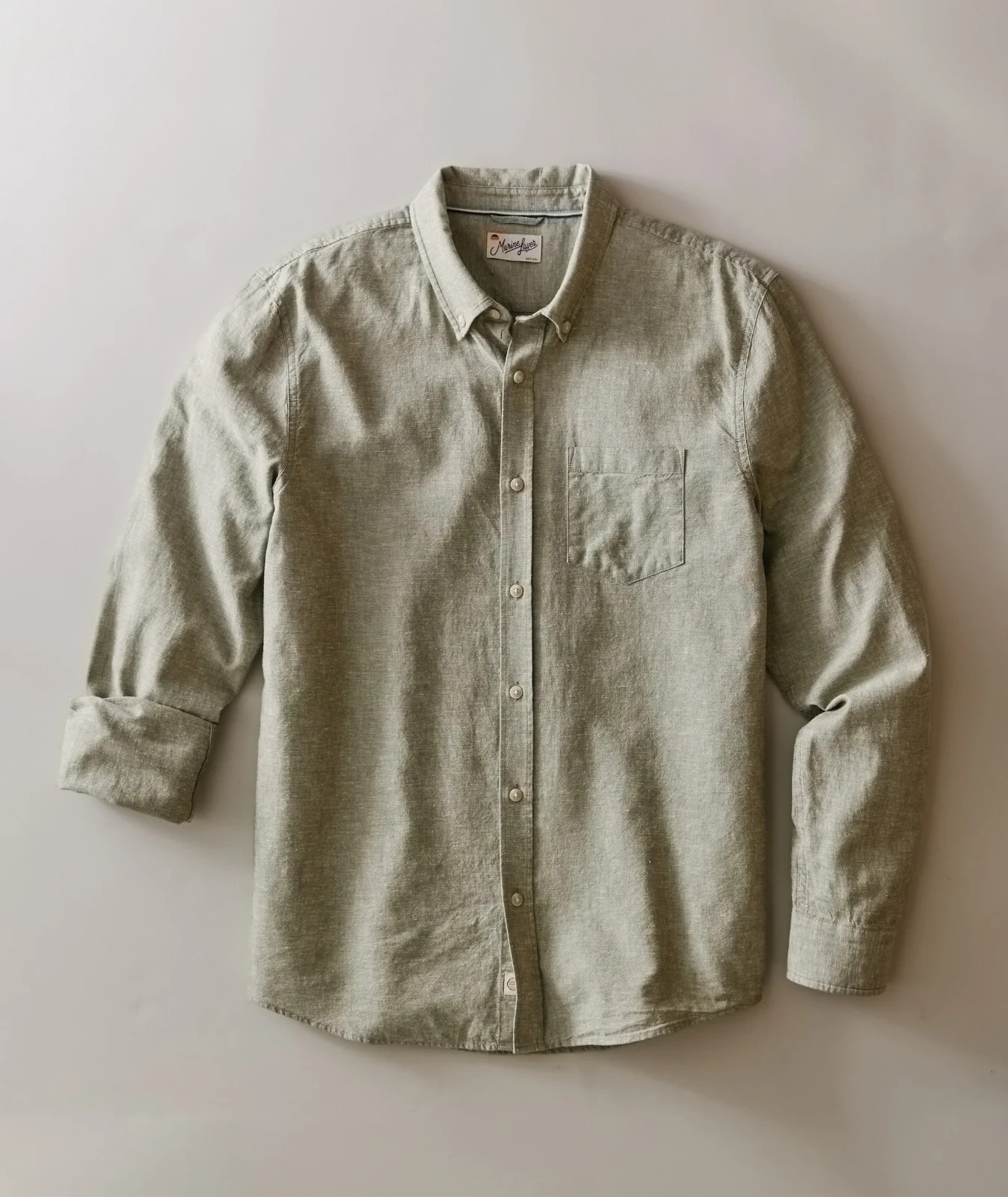 BRAND NEW Better-Than-Linen Long Sleeve Shirt Olive (ALL SIZES AVAILABLE)