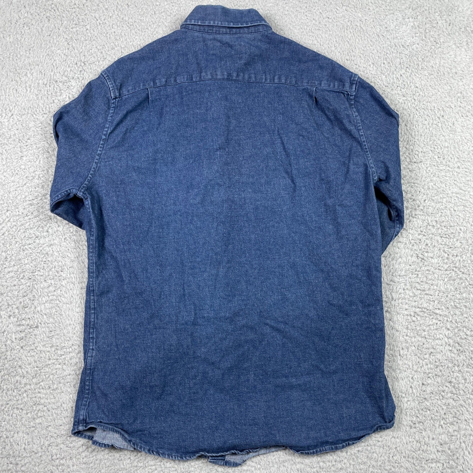 Under 5’10 Shirt Mens Medium Blue Stretch Denim Long Sleeve Button Down U510
