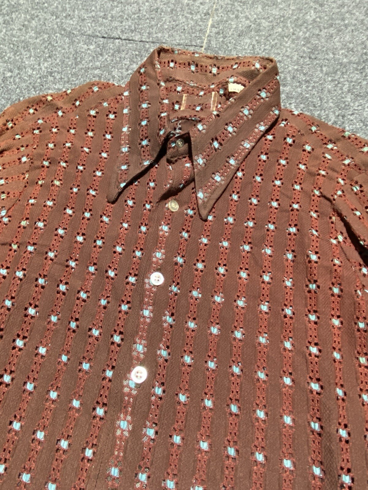 Vintage Sheer Glam Silk Cotton Early 60s Made In USA Disco Summer Love Shirt XS