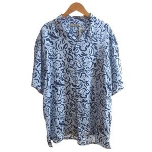 Old Joe AZUR Rayon Open Collar Shirt 17 2/1 S Unused Vintage 77cm