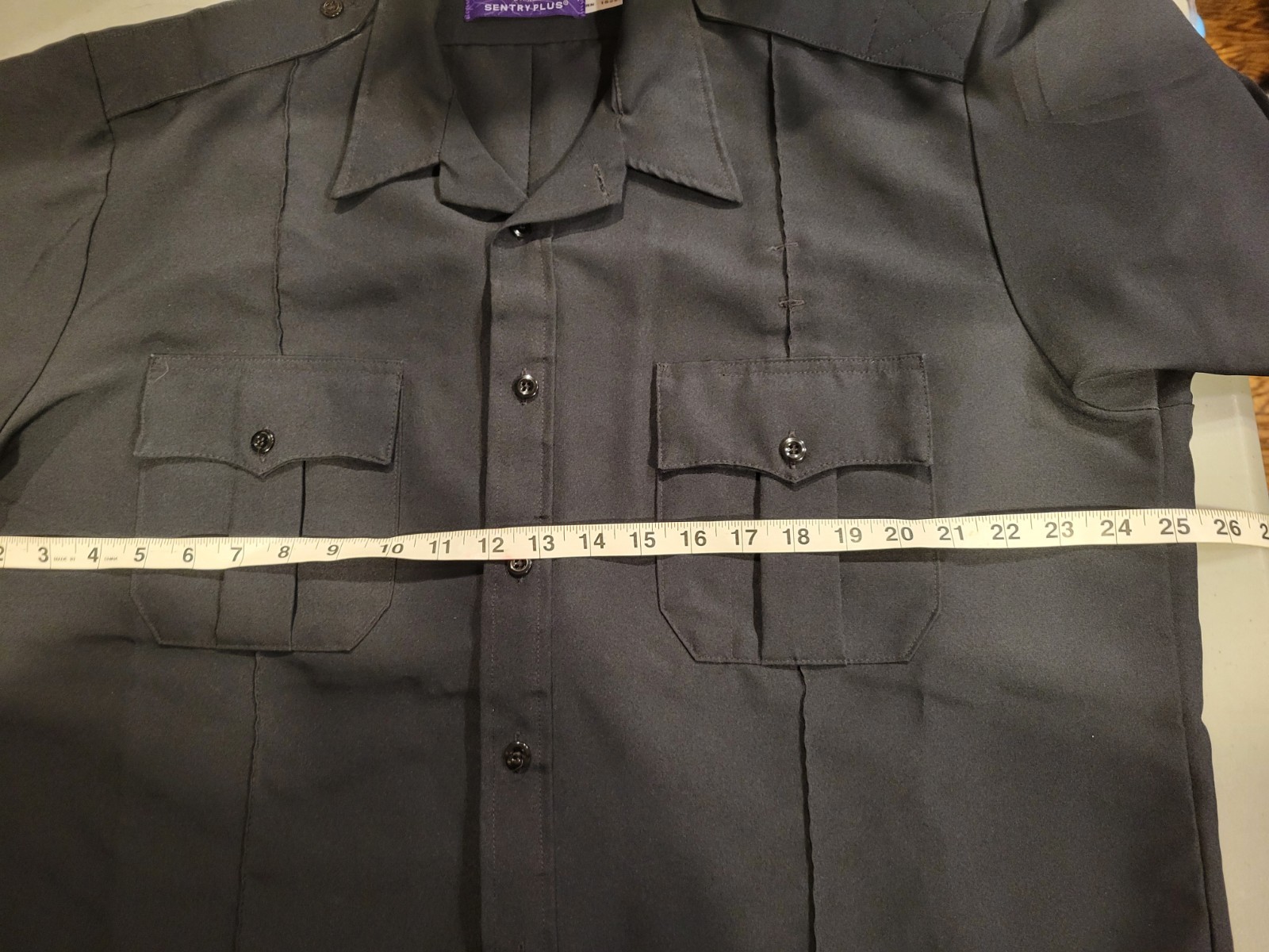 Vintage Horace Small Patrol Shirt Men XL Black Police Cop Security Uniform