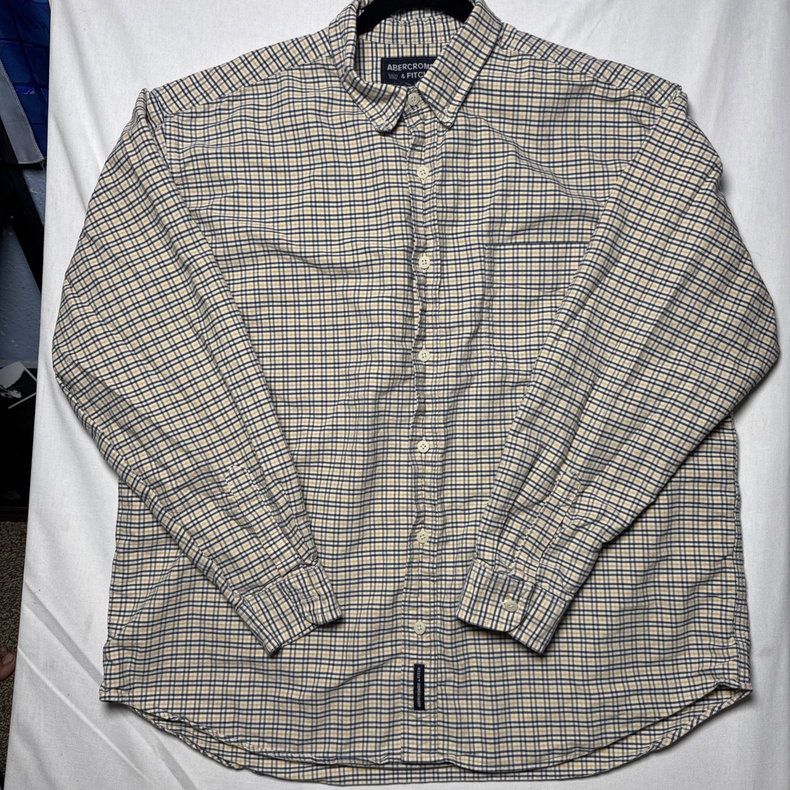VTG Abercrombie & Fitch Big Shirt Mens Large (fits 2XL) Baggy Heavy 90s