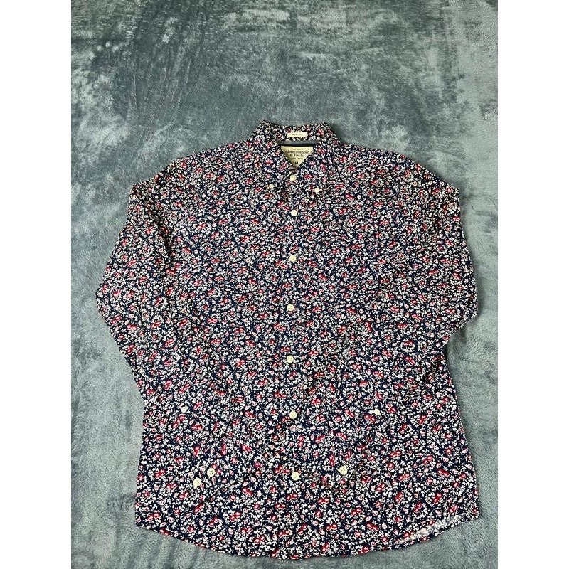 Men’s Abercrombie & Fitch Muscle Fit Floral Button-Down Shirt Size M Excellent
