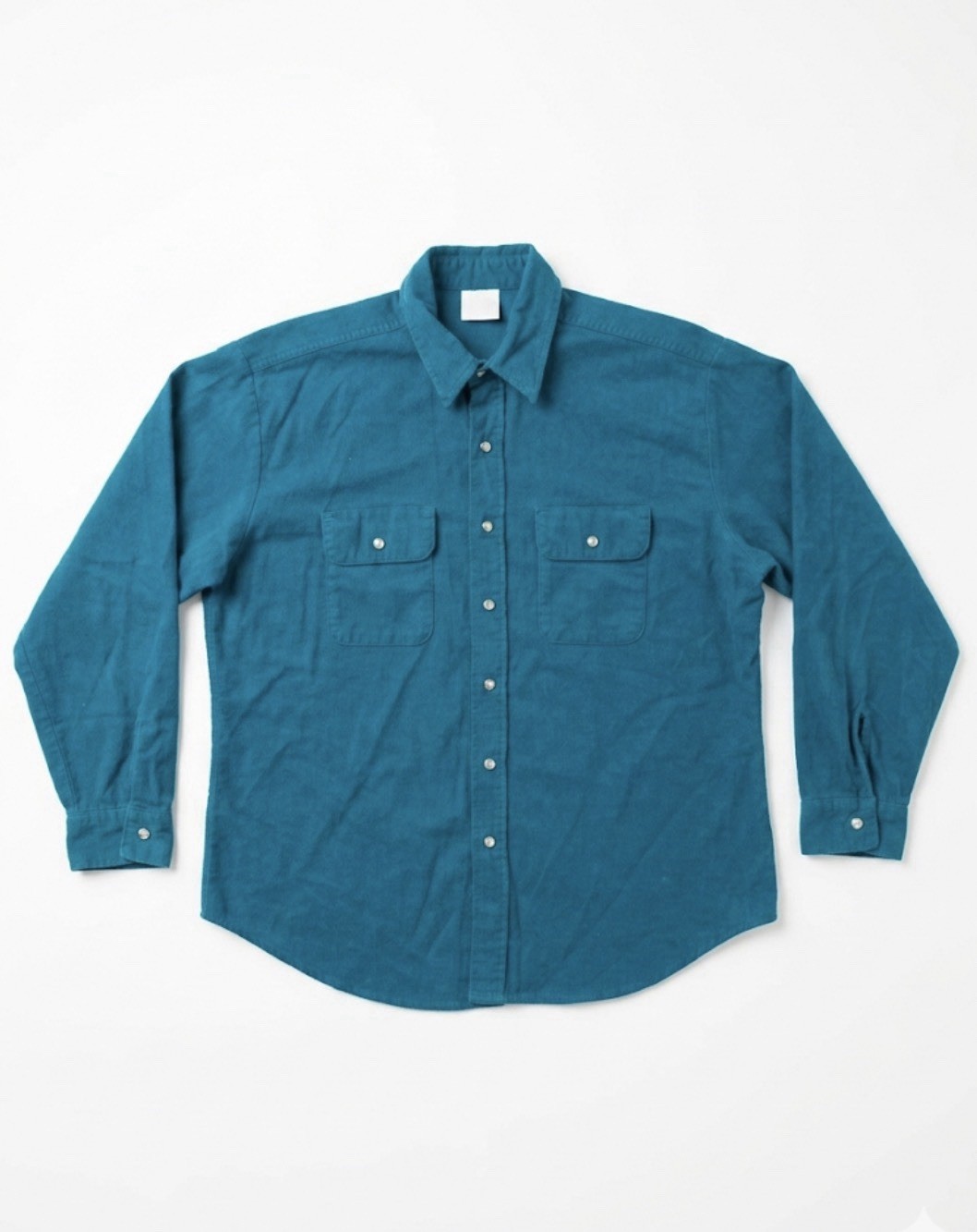 Five Brothers Mens Shirt Turquoise SzXL Chamois Soft Combed Cotton Heavy Pockets
