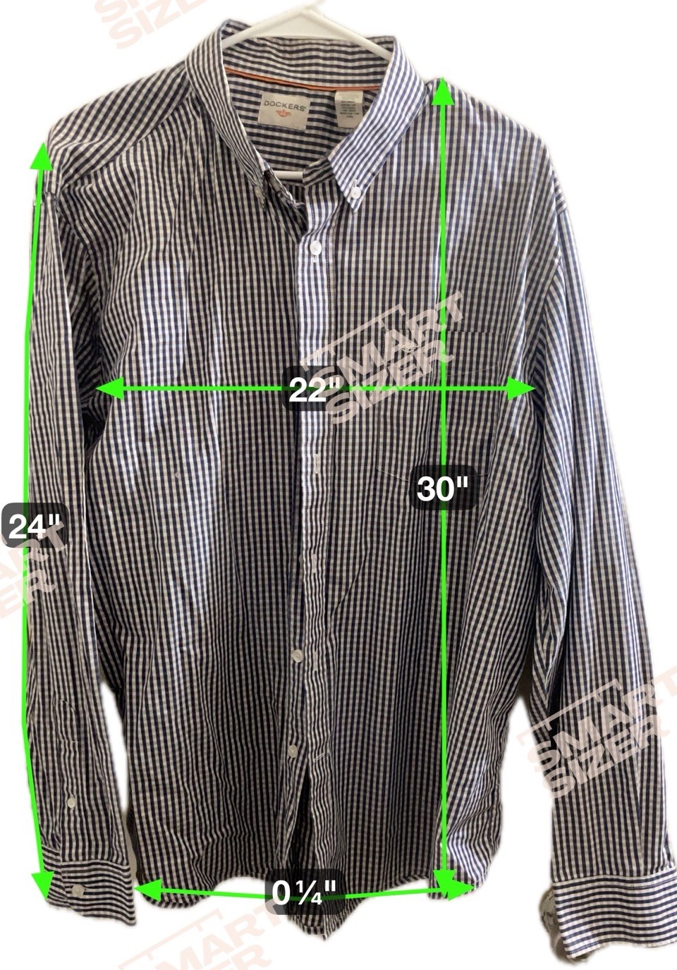 Dockers Men’s XL Long Sleeve Gingham Shirt