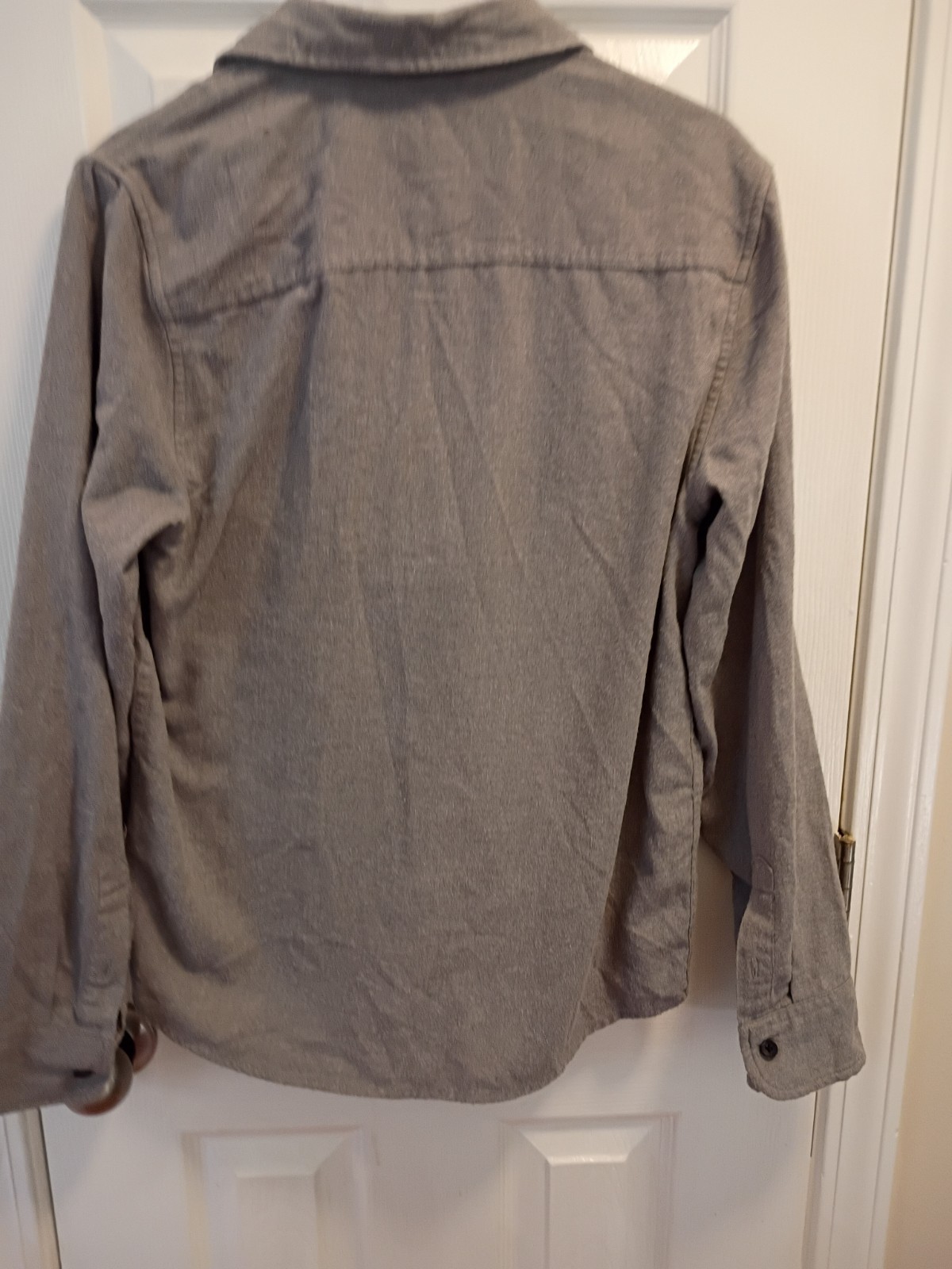 Urban Pipeline Men’s Gray Solid Flannel Long Sleeve Button-Up Shirt L Pockets