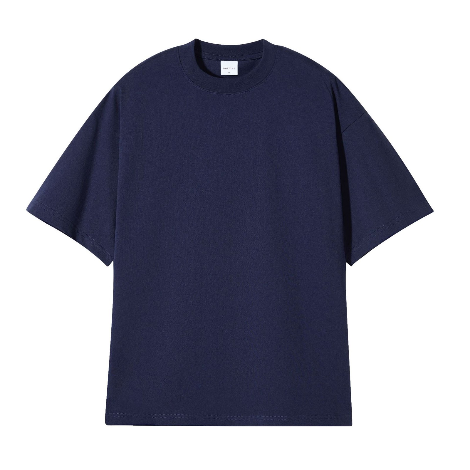 Japanese Loose Solid Cotton Drop Shoulder Street Tee