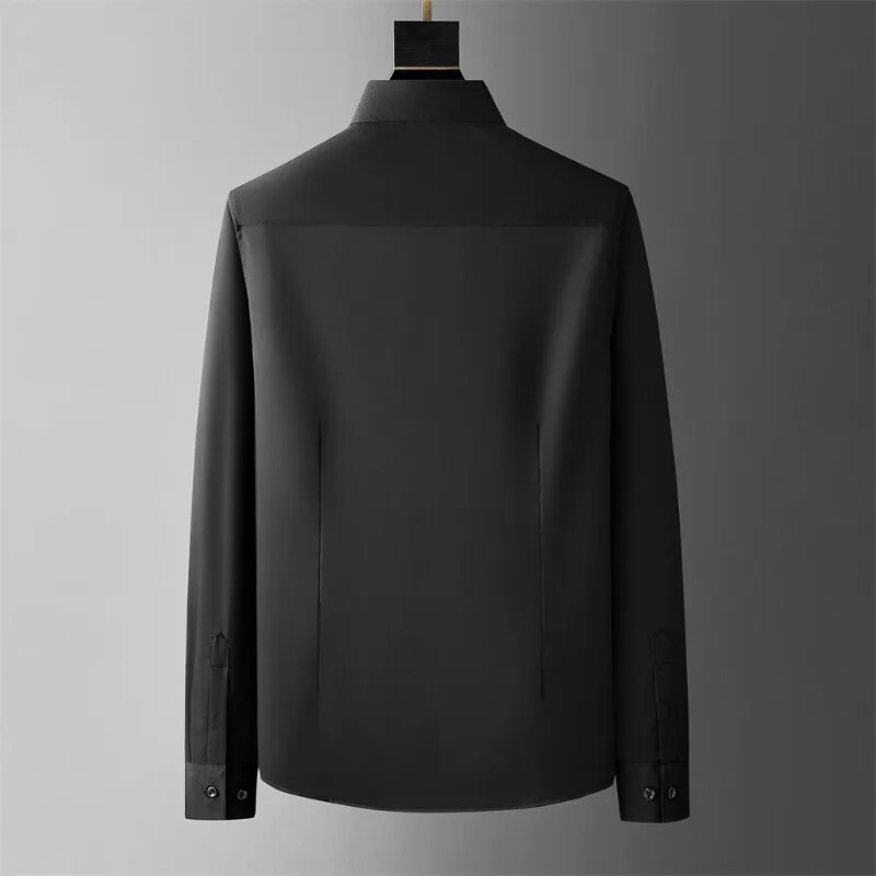 New Luxury Men Diamond Rhinestones Fashion Button-Down Shirt High Quality