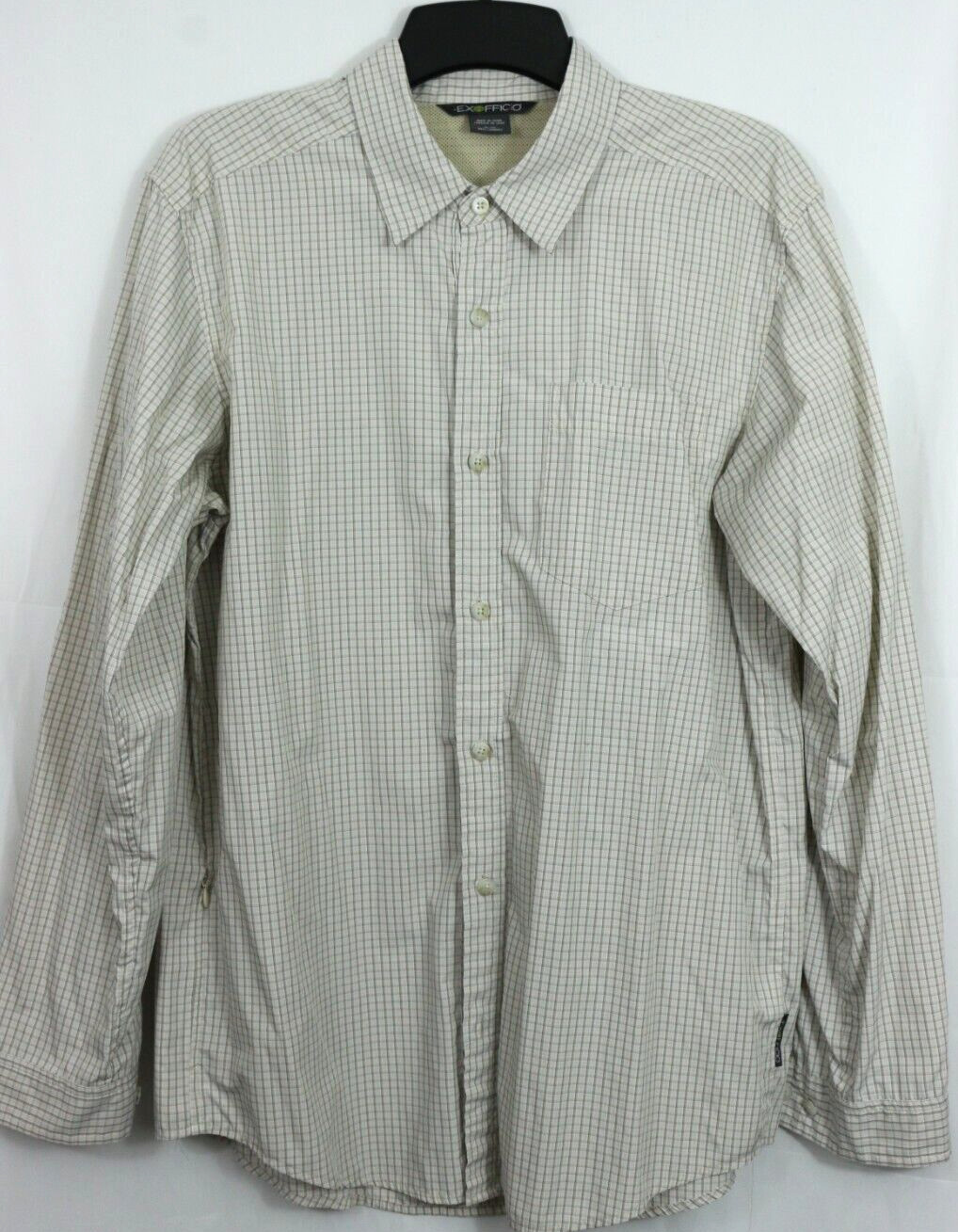 Exofficio Men’s XL Vented Nylon Shirt Outdoors Technical Button Front Zip Pocket