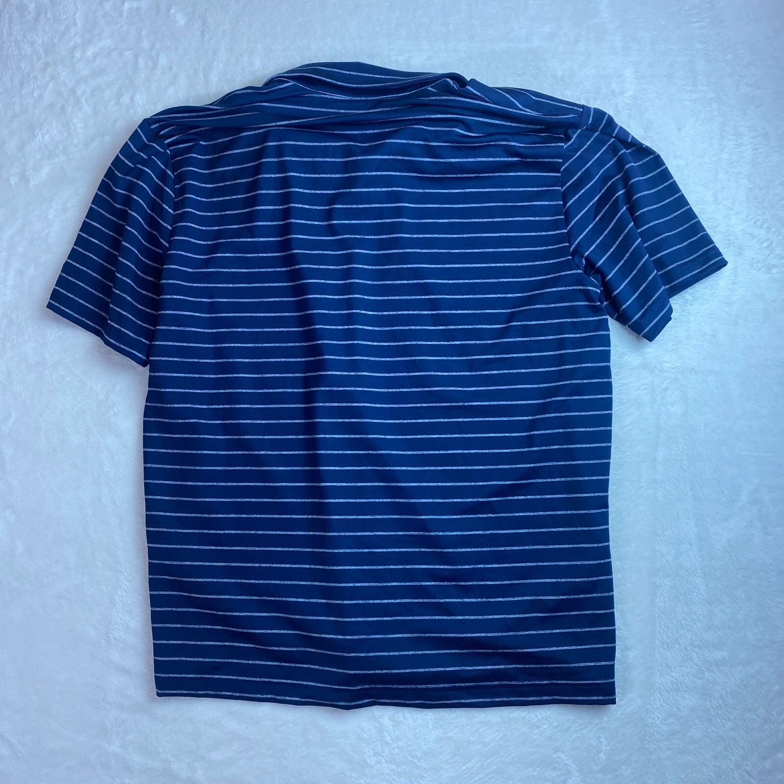 Under Armour Golf Shirt Polo Navy Striped Tigers Large NWT