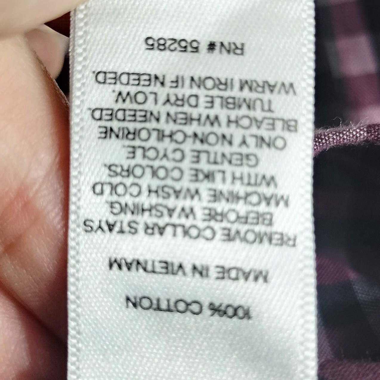 Express Purple Gingham Button Down Shirt; Modern Fit Long Sleeve Cotton Small