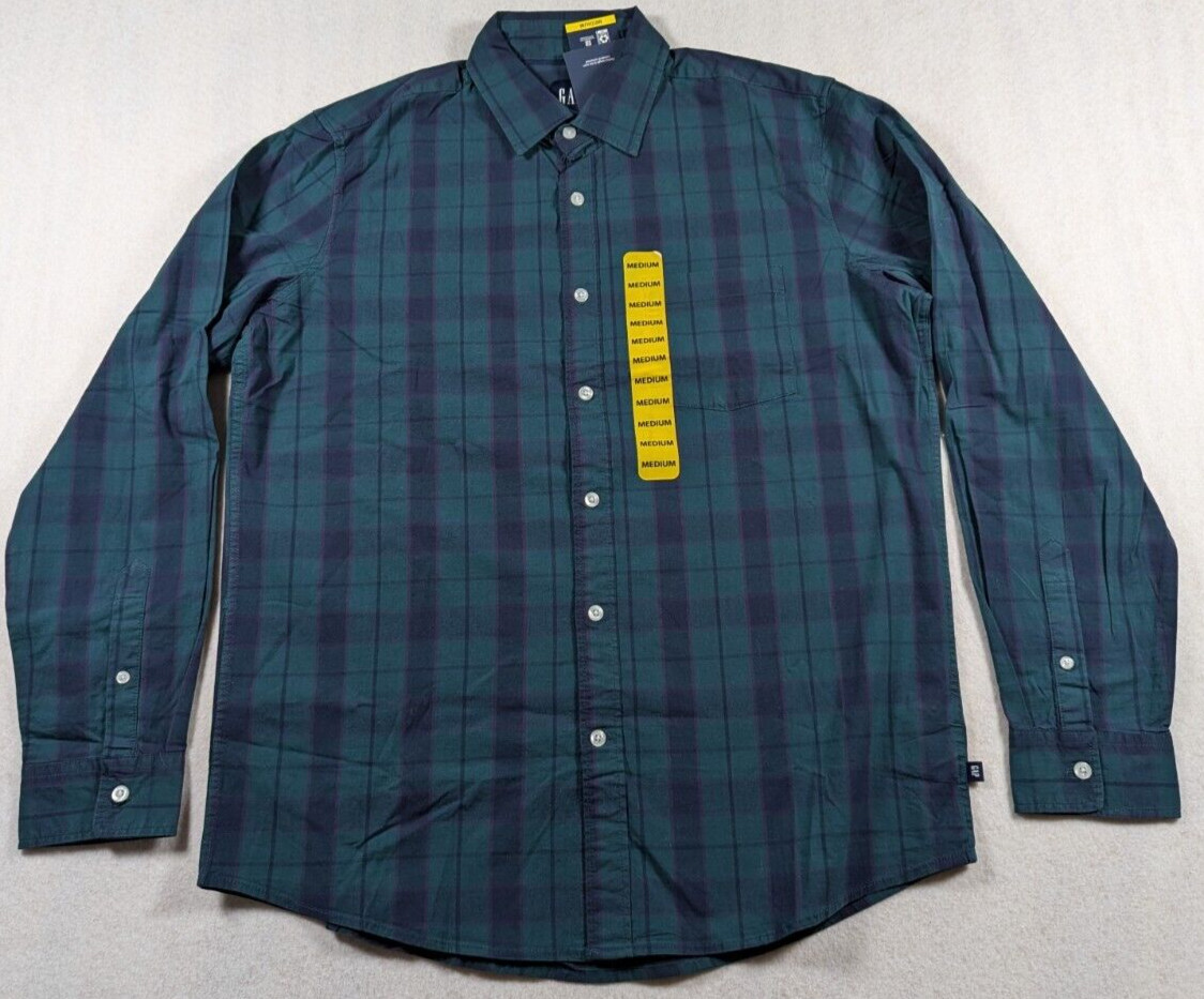GAP – Long Sleeve – Button Up – Woven – Check Shirt – Men’s – Size M
