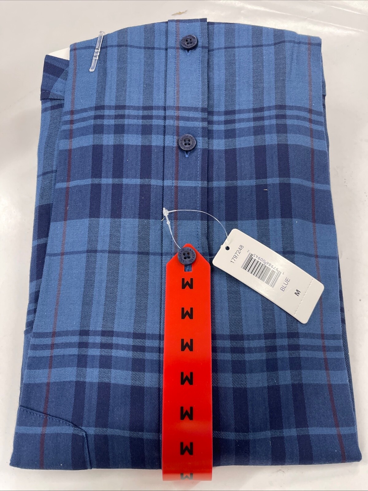 Lands’ End Men’s Brushed Twill Long Sleeve Button-Down Shirt BLUE Choose Size