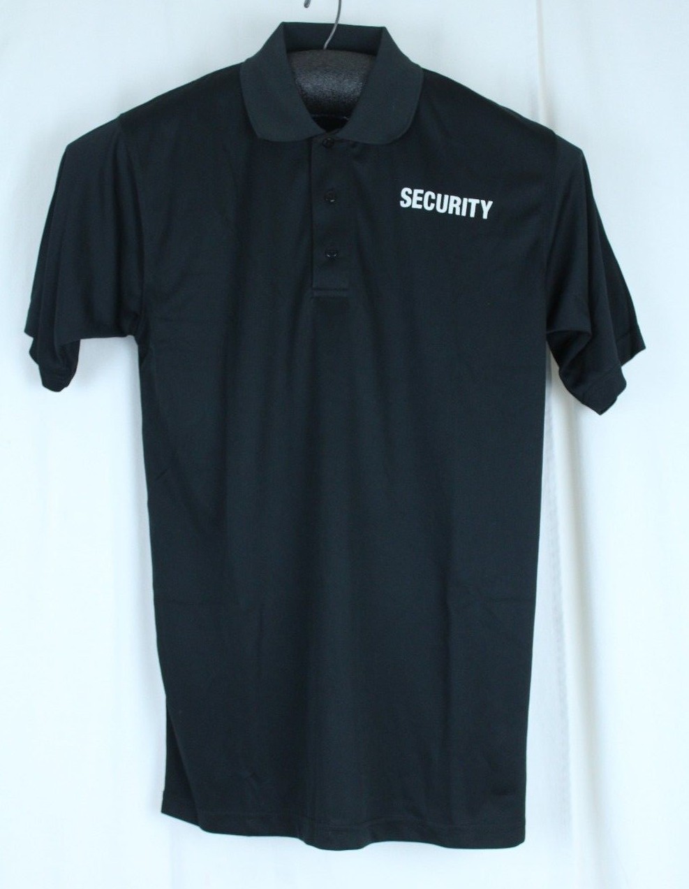 Large Security Polo Shirt Rothco Performance 100% Polyester Black White