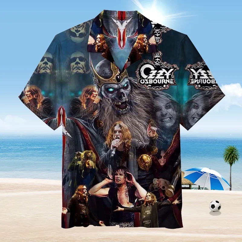 Black Sabbath Ozzy Hawaiian Shirt, Short Sleeve Unisex, Beach Shirt