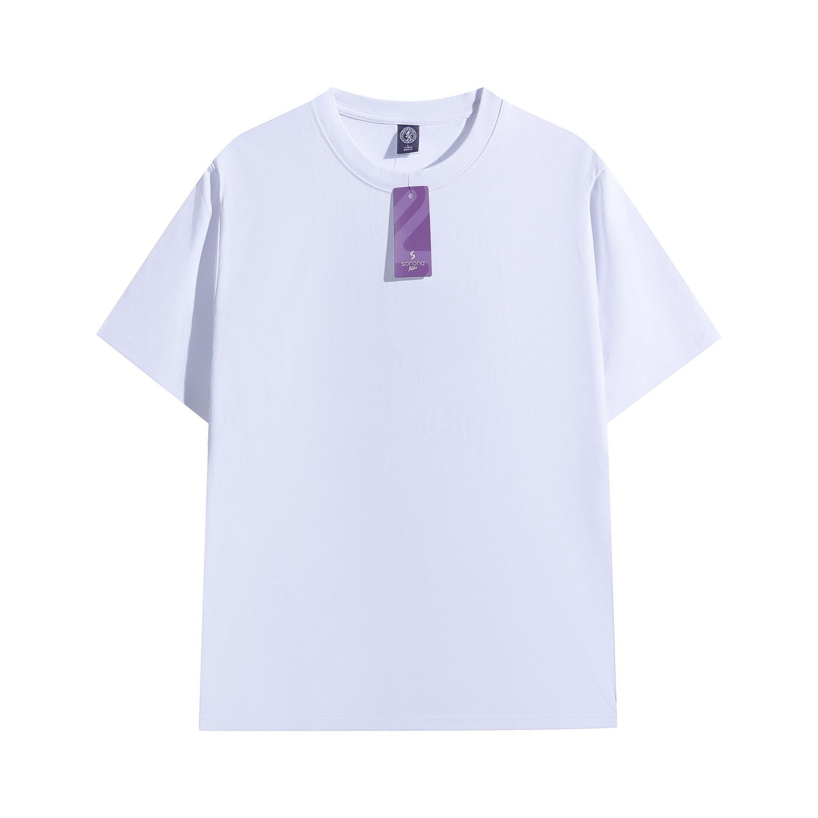 Summer Streetwear Men Anti-Bacterial Solid Crew Neck Short Sleeve T-Shirt