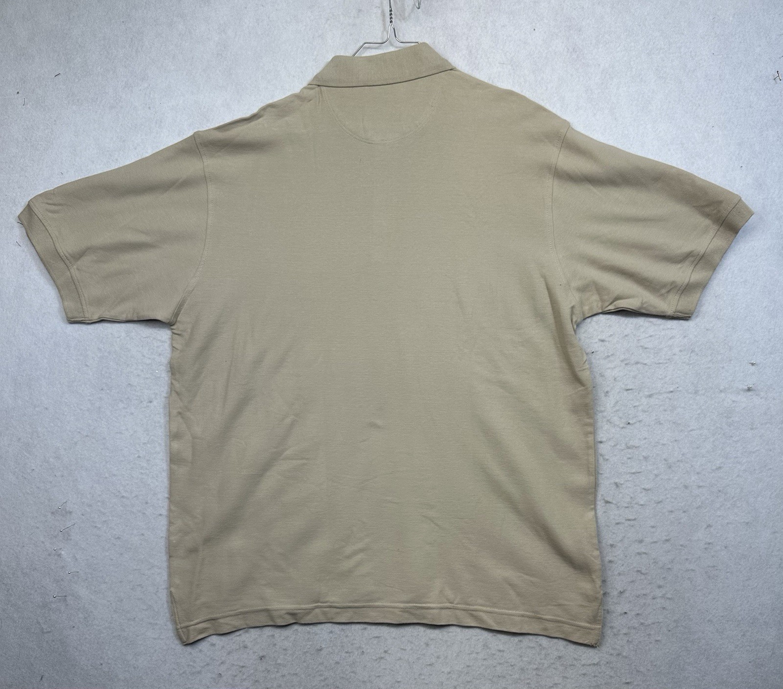 Harriton Golf Polo Shirt Men’s Size XL Beige 3 Button Cotton