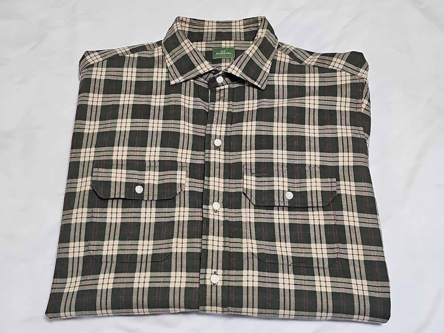 Sid Mashburn Classic American Outdoor Button-up L/S Plaid Flannel Shirt Large