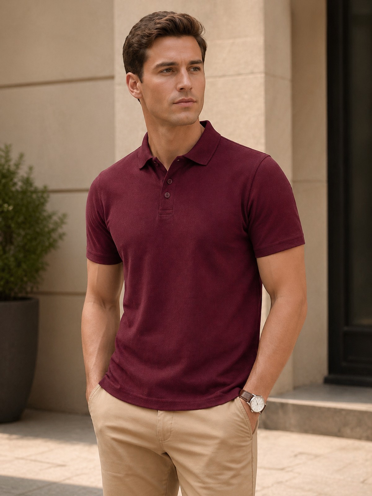 Men’s 5-Pack Short Sleeve Pique Polo Shirt – Modern-Fit Casual & Golf Shirt