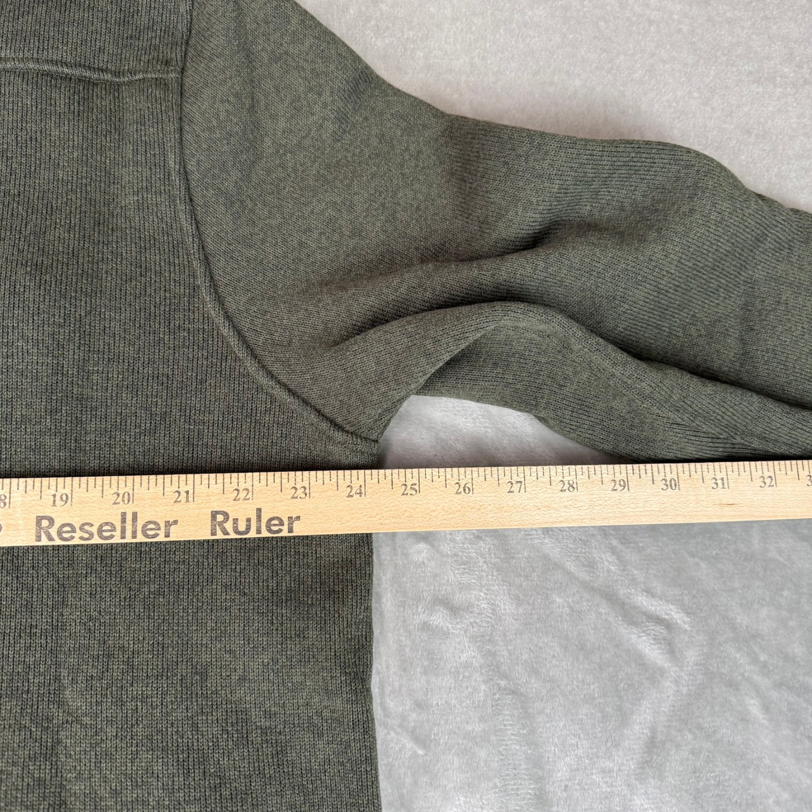 Rhone Fleece Shacket Mens Large Dark Moss Flap Pockets Snap Soft Warm $168 NWT